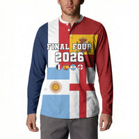 Custom World Football 2026 Final Four Button Sweatshirt One Field One Dream