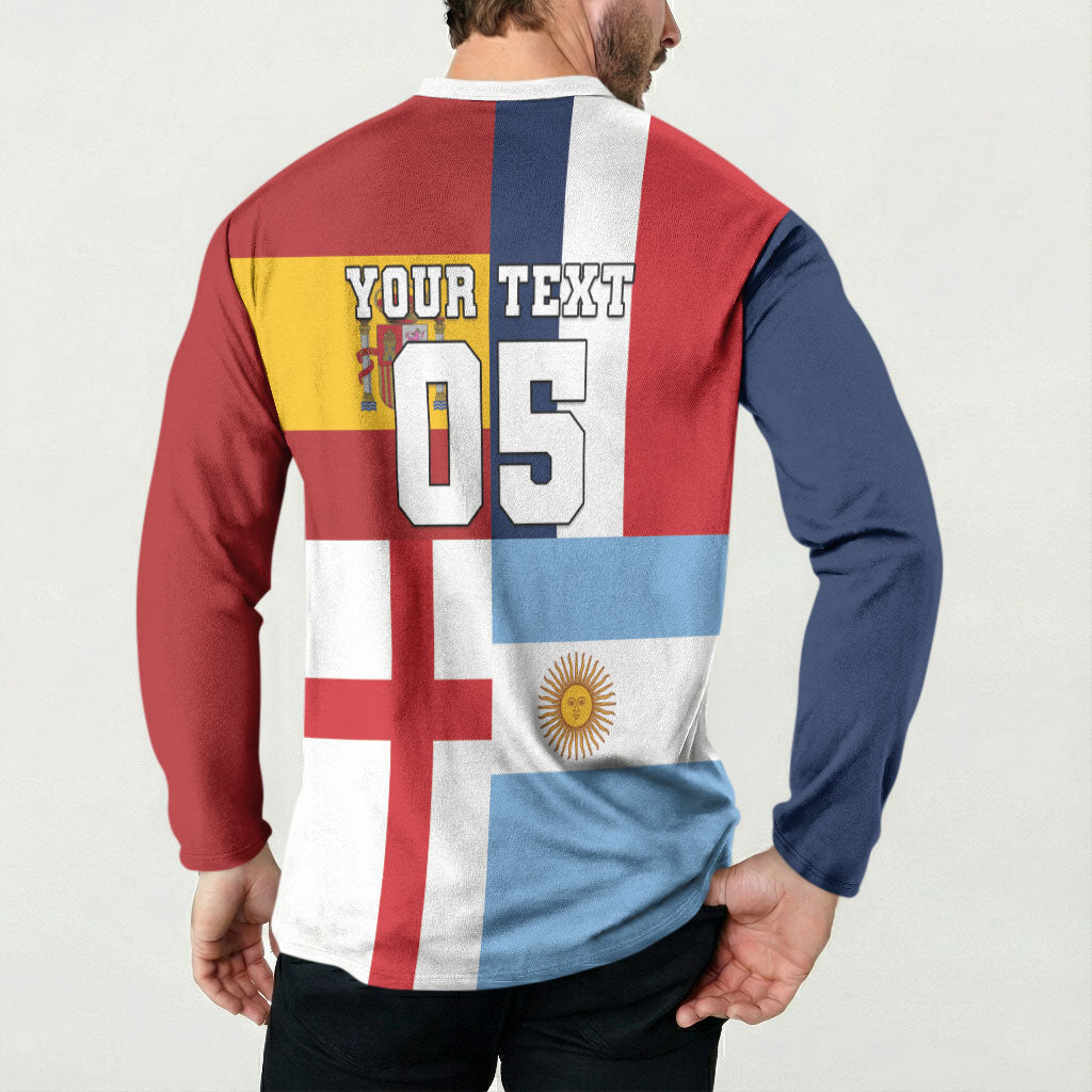 Custom World Football 2026 Final Four Button Sweatshirt One Field One Dream
