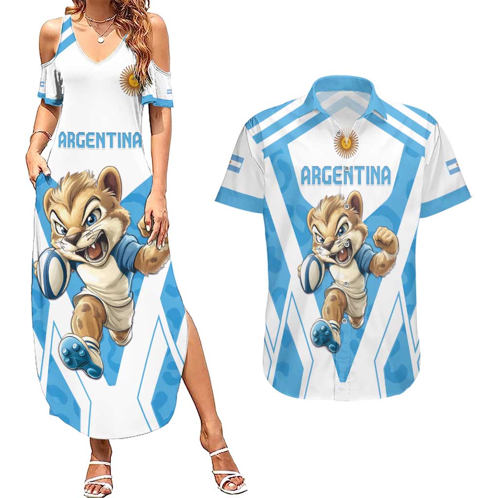 Custom Argentina Rugby 2024 Couples Matching Summer Maxi Dress and Hawaiian Shirt Go Los Pumas Leopard Pattern LT05 - Wonder Print Shop