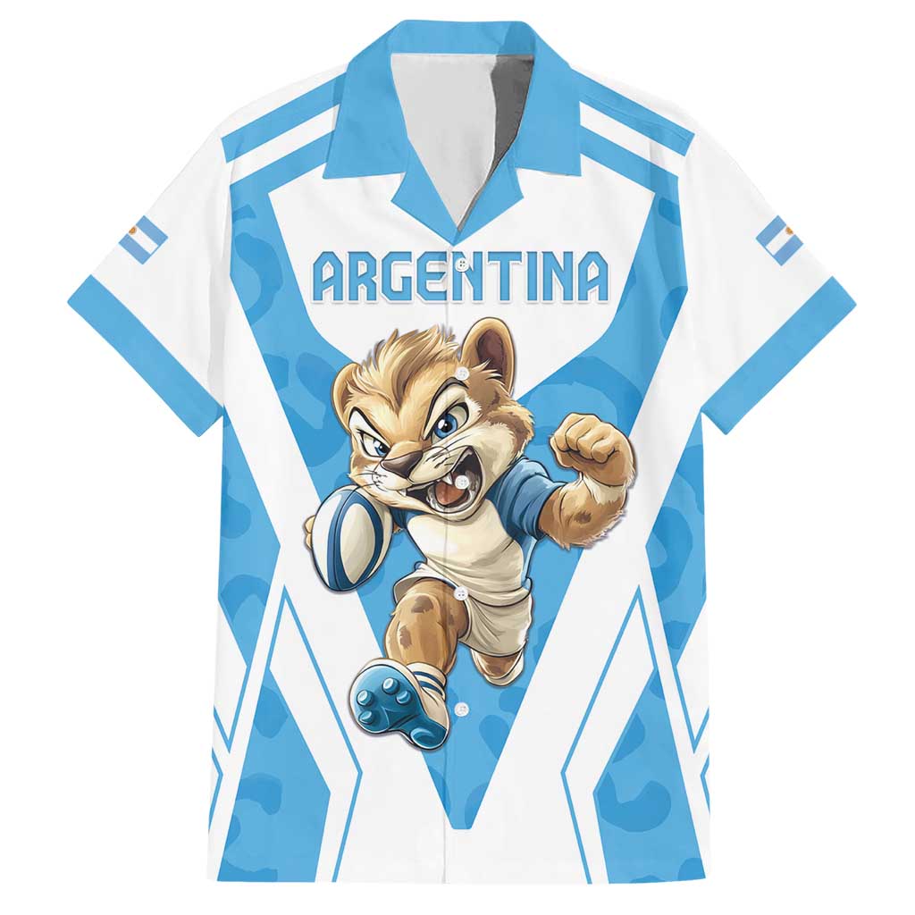 Custom Argentina Rugby 2024 Hawaiian Shirt Go Los Pumas Leopard Pattern LT05 - Wonder Print Shop