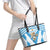 Argentina Rugby 2024 Leather Tote Bag Go Los Pumas Leopard Pattern