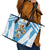 Argentina Rugby 2024 Leather Tote Bag Go Los Pumas Leopard Pattern