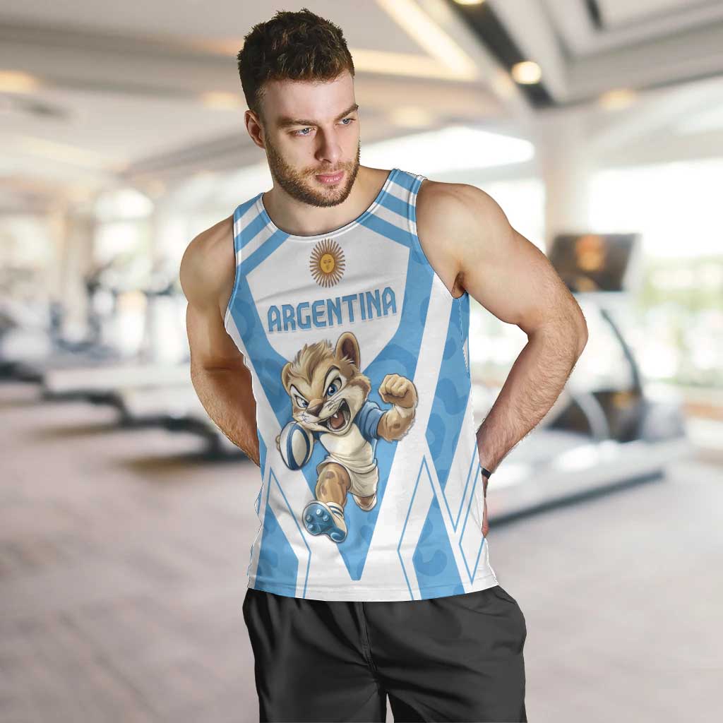 Custom Argentina Rugby 2024 Men Tank Top Go Los Pumas Leopard Pattern LT05 - Wonder Print Shop