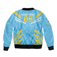 Custom Kings Saint Lucia Cricket Bomber Jacket Rise To Victory - Wonder Print Shop