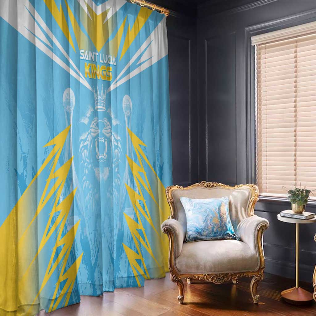 Kings Saint Lucia Cricket Window Curtain Rise To Victory - Wonder Print Shop