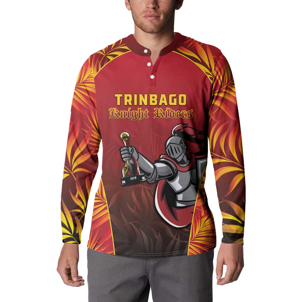 Custom Trinbago Cricket Knight Riders Button Sweatshirt Go Champs - Wonder Print Shop