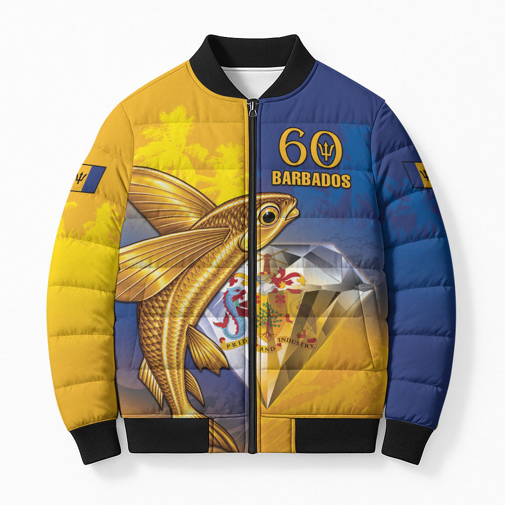 Barbados 60th Independence Diamond Jubilee Bomber Puffer Jacket