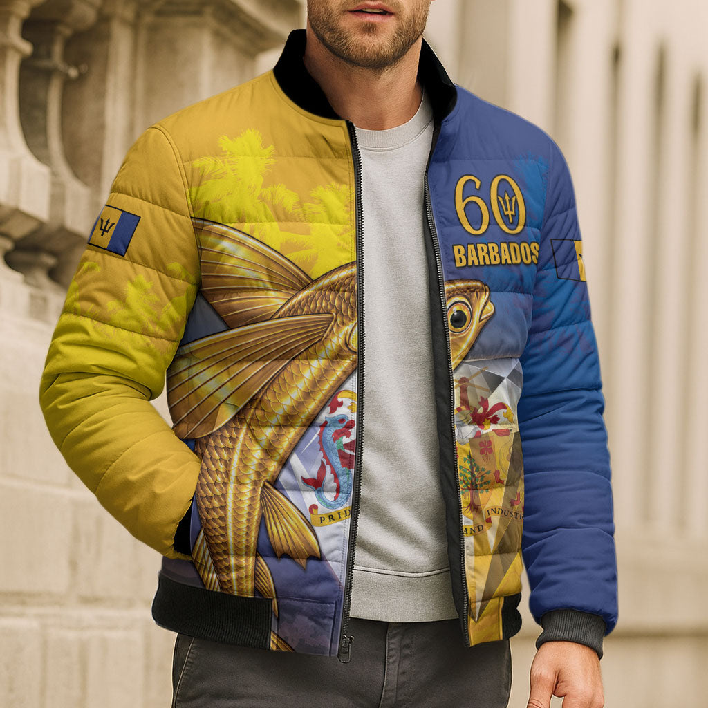 Barbados 60th Independence Diamond Jubilee Bomber Puffer Jacket