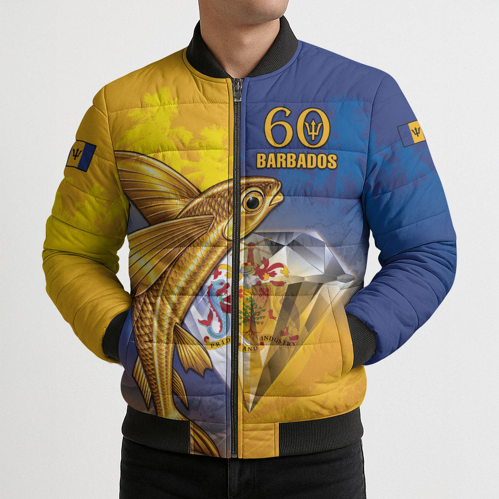Barbados 60th Independence Diamond Jubilee Bomber Puffer Jacket