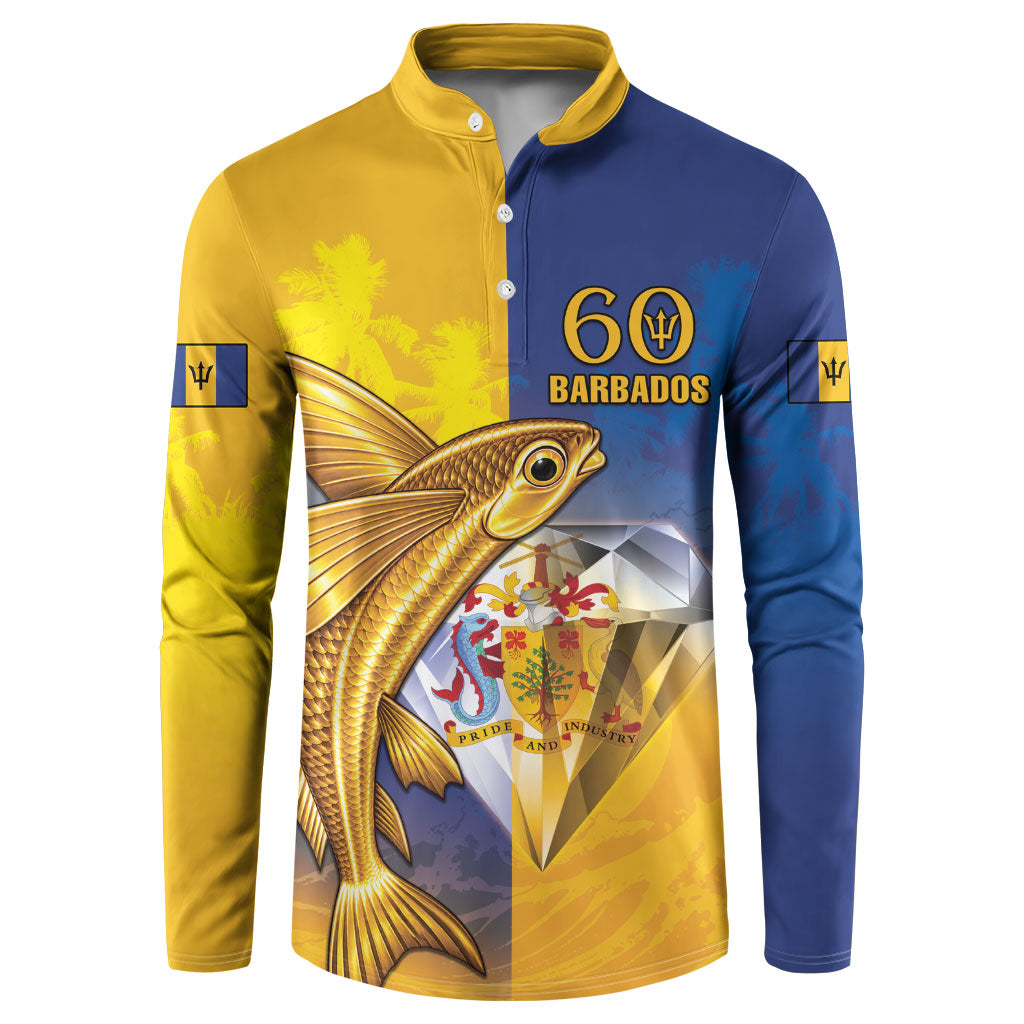 Barbados 60th Independence Diamond Jubilee Button Sweatshirt