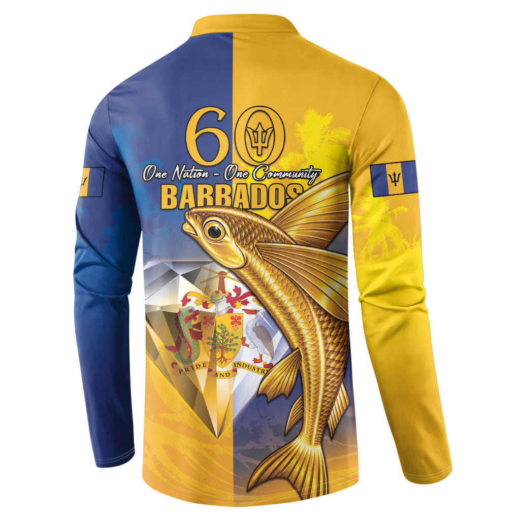 Barbados 60th Independence Diamond Jubilee Button Sweatshirt