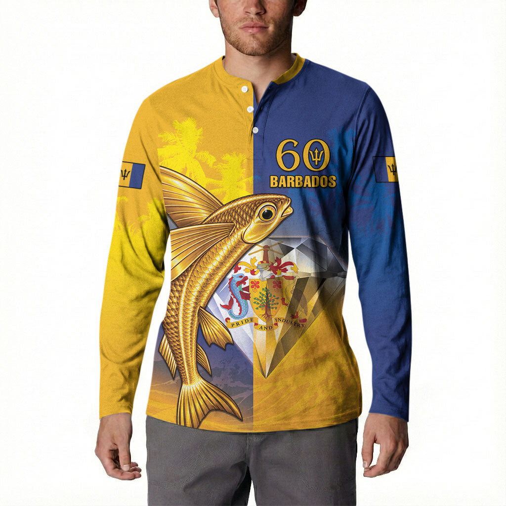 Barbados 60th Independence Diamond Jubilee Button Sweatshirt