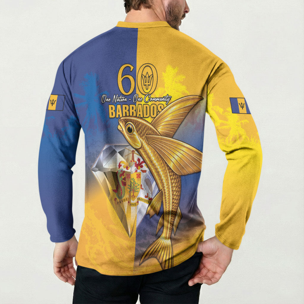 Barbados 60th Independence Diamond Jubilee Button Sweatshirt