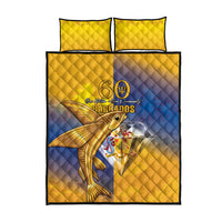Barbados 60th Independence Diamond Jubilee Quilt Bed Set