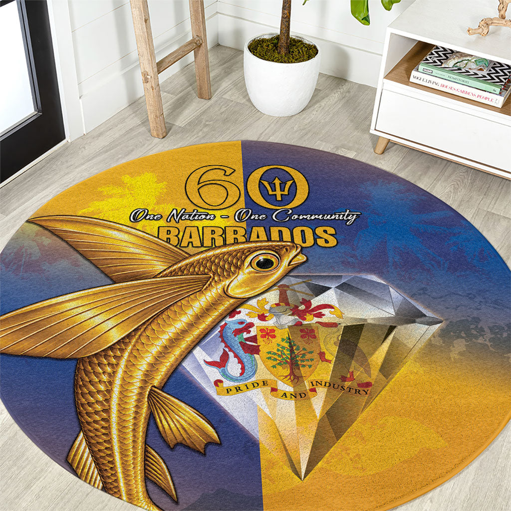 Barbados 60th Independence Diamond Jubilee Round Carpet