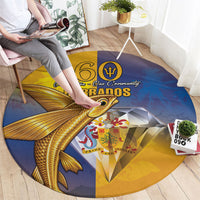 Barbados 60th Independence Diamond Jubilee Round Carpet