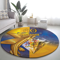 Barbados 60th Independence Diamond Jubilee Round Carpet