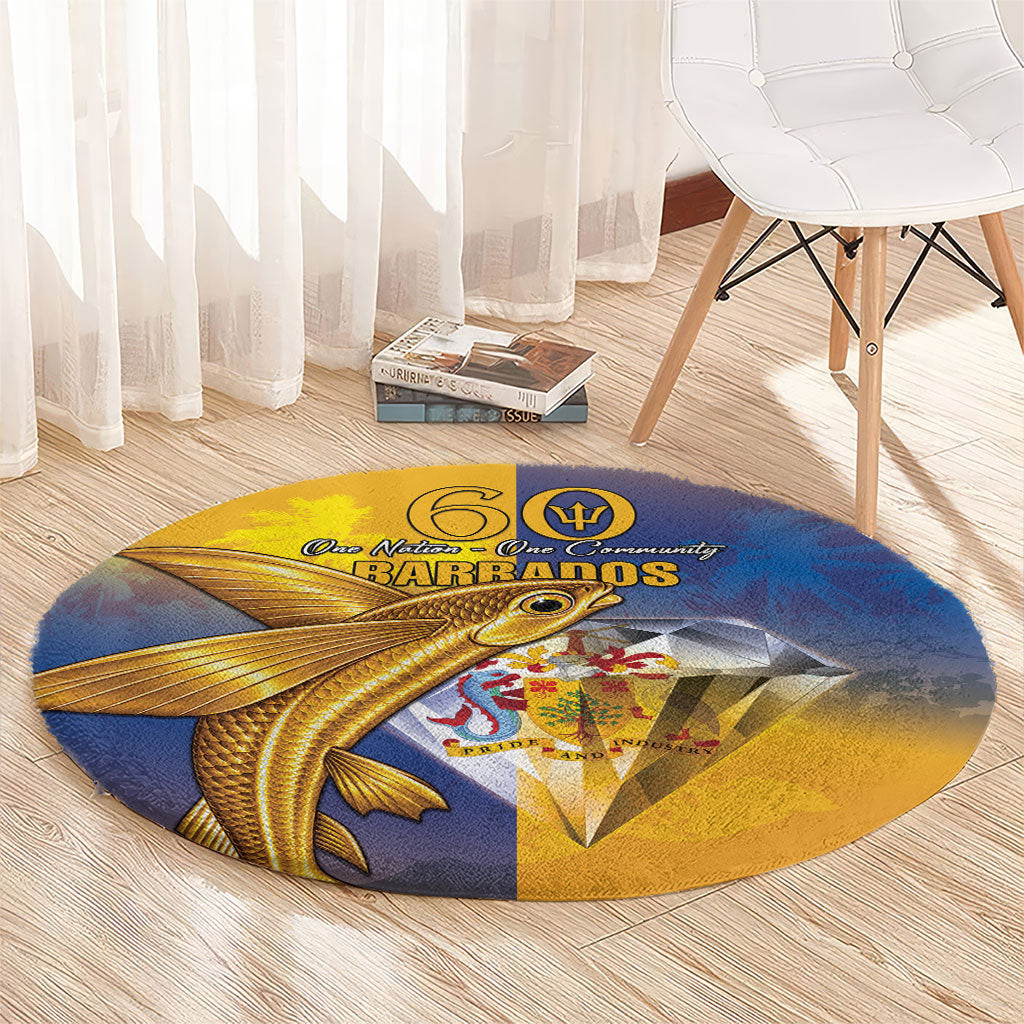 Barbados 60th Independence Diamond Jubilee Round Carpet