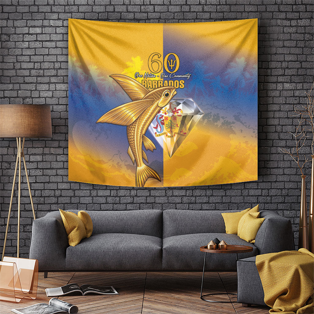 Barbados 60th Independence Diamond Jubilee Tapestry