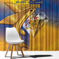 Barbados 60th Independence Diamond Jubilee Window Curtain