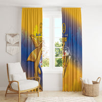 Barbados 60th Independence Diamond Jubilee Window Curtain