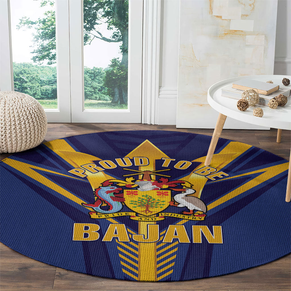 Barbados Round Carpet Proud To Be Bajan