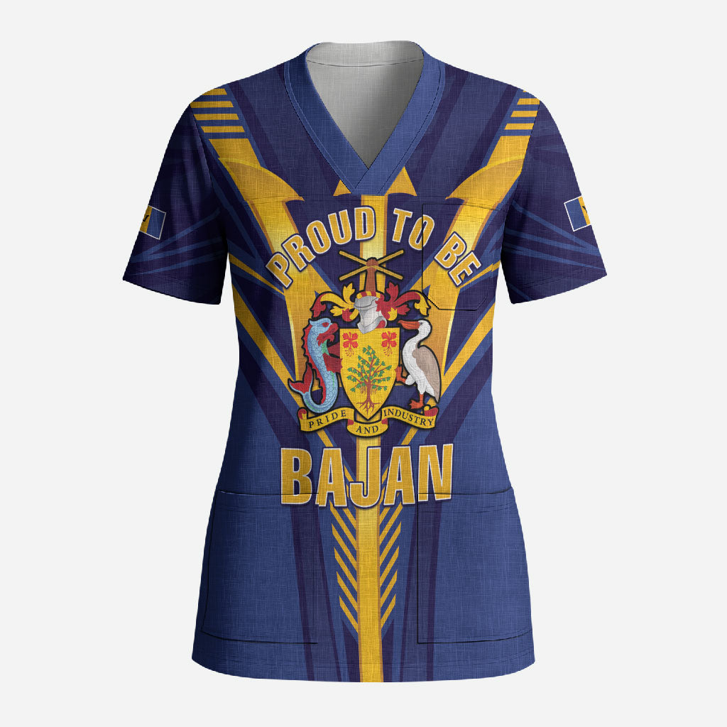 Barbados Scrub Top Proud To Be Bajan