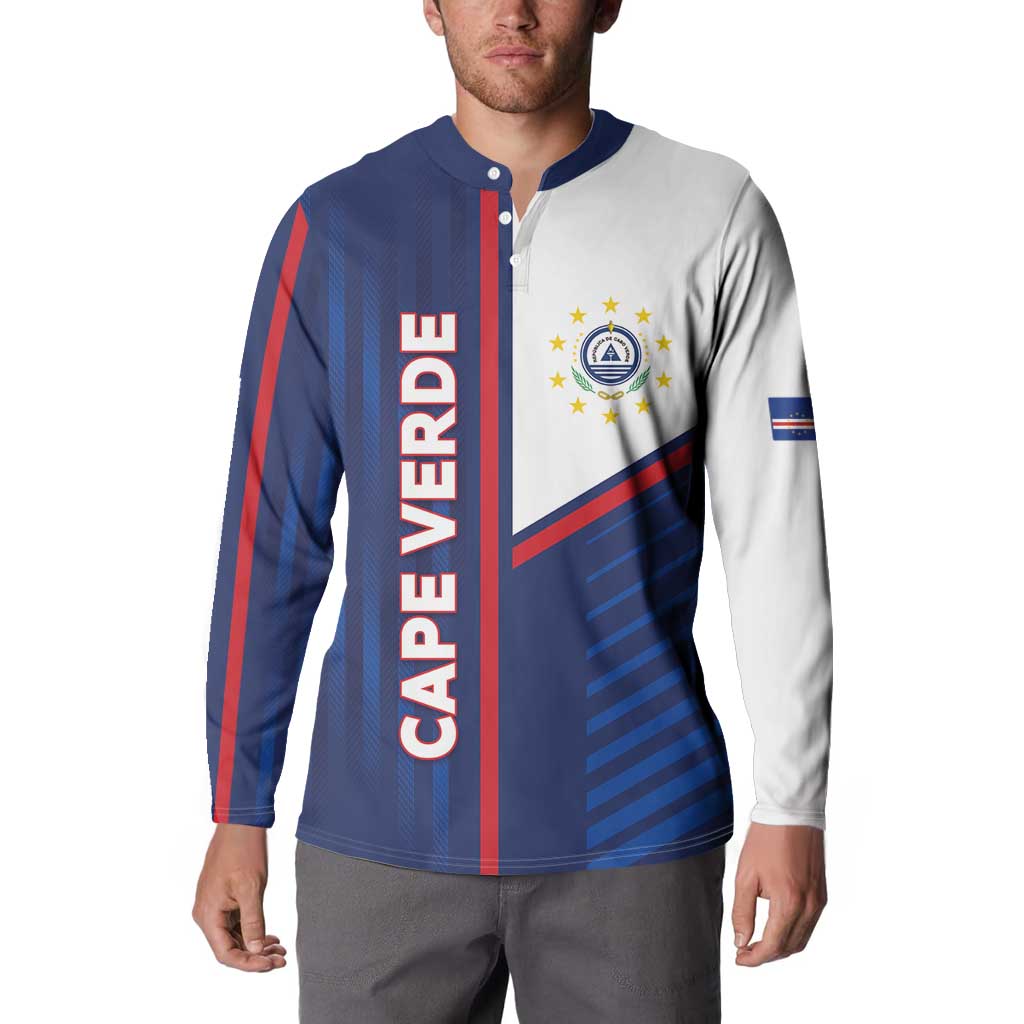 Custom Cape Verde Football Button Sweatshirt Unique Style - Wonder Print Shop