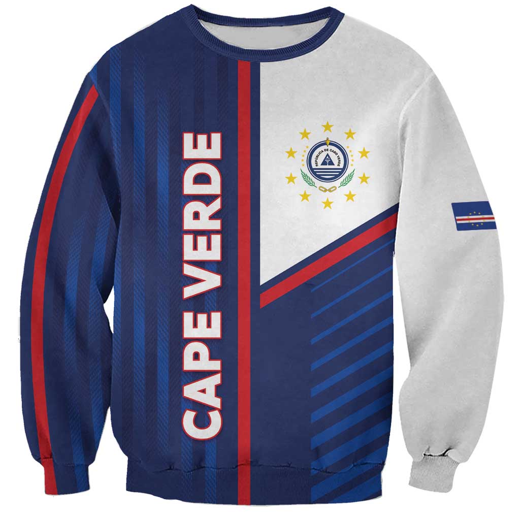 Custom Cape Verde Football Sweatshirt Unique Style - Wonder Print Shop
