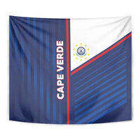 Cape Verde Football Tapestry Unique Style - Wonder Print Shop