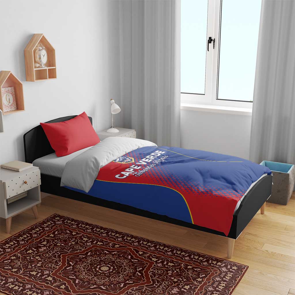 Cape Verde Football Bedding Set Blue Sharks Make History - Wonder Print Shop