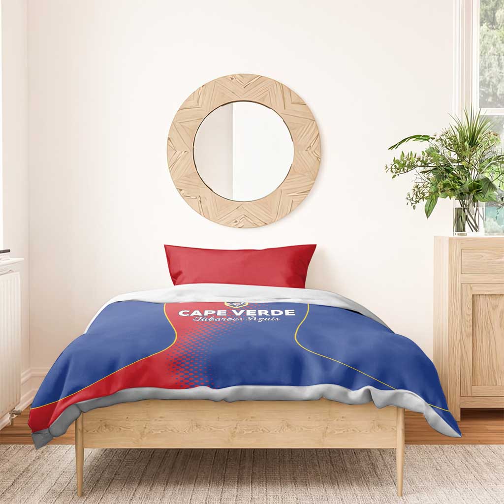 Cape Verde Football Bedding Set Blue Sharks Make History - Wonder Print Shop