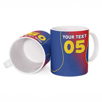 Custom Cape Verde Football Ceramic Mug Blue Sharks Make History - Wonder Print Shop