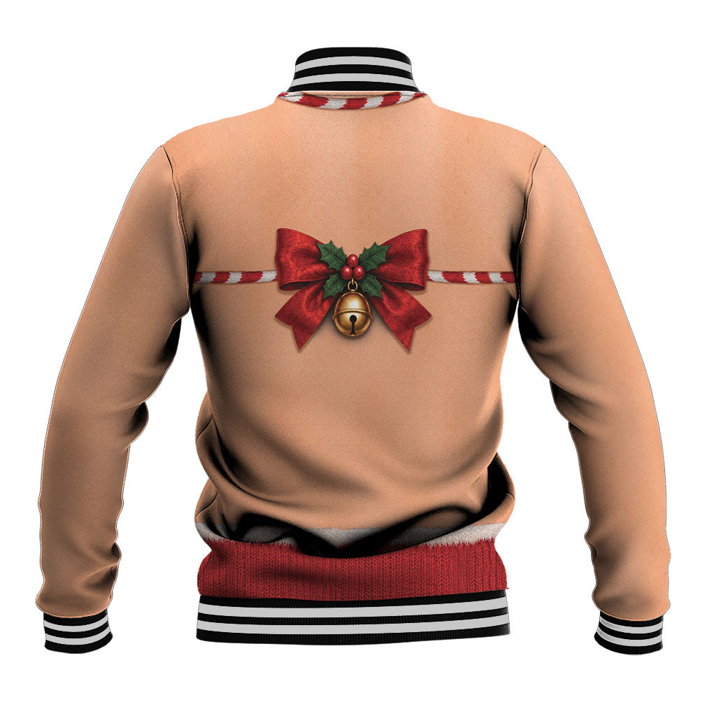 Funny Christmas Fake Boobs Costume Baseball Jacket