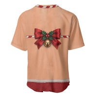 Funny Christmas Fake Boobs Costume Baseball Jersey