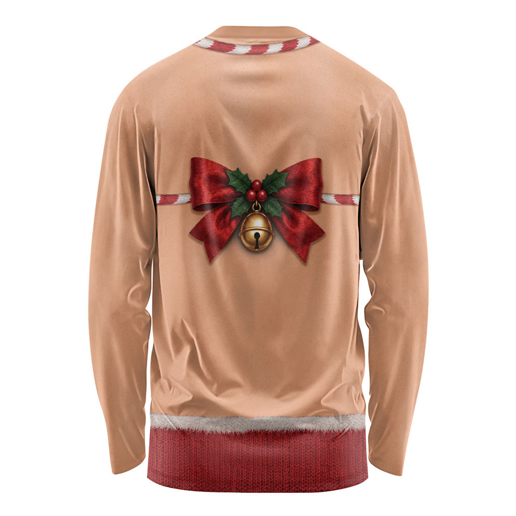 Funny Christmas Fake Boobs Costume Long Sleeve Shirt