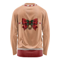 Funny Christmas Fake Boobs Costume Long Sleeve Shirt