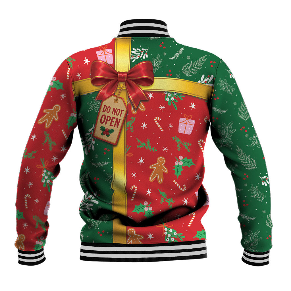 Funny Christmas Fake Muscle Costume Baseball Jacket