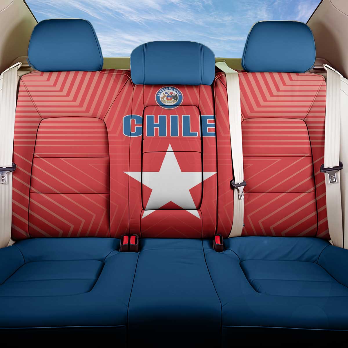 Chile Star Football Back Car Seat Cover Vamos La Roja