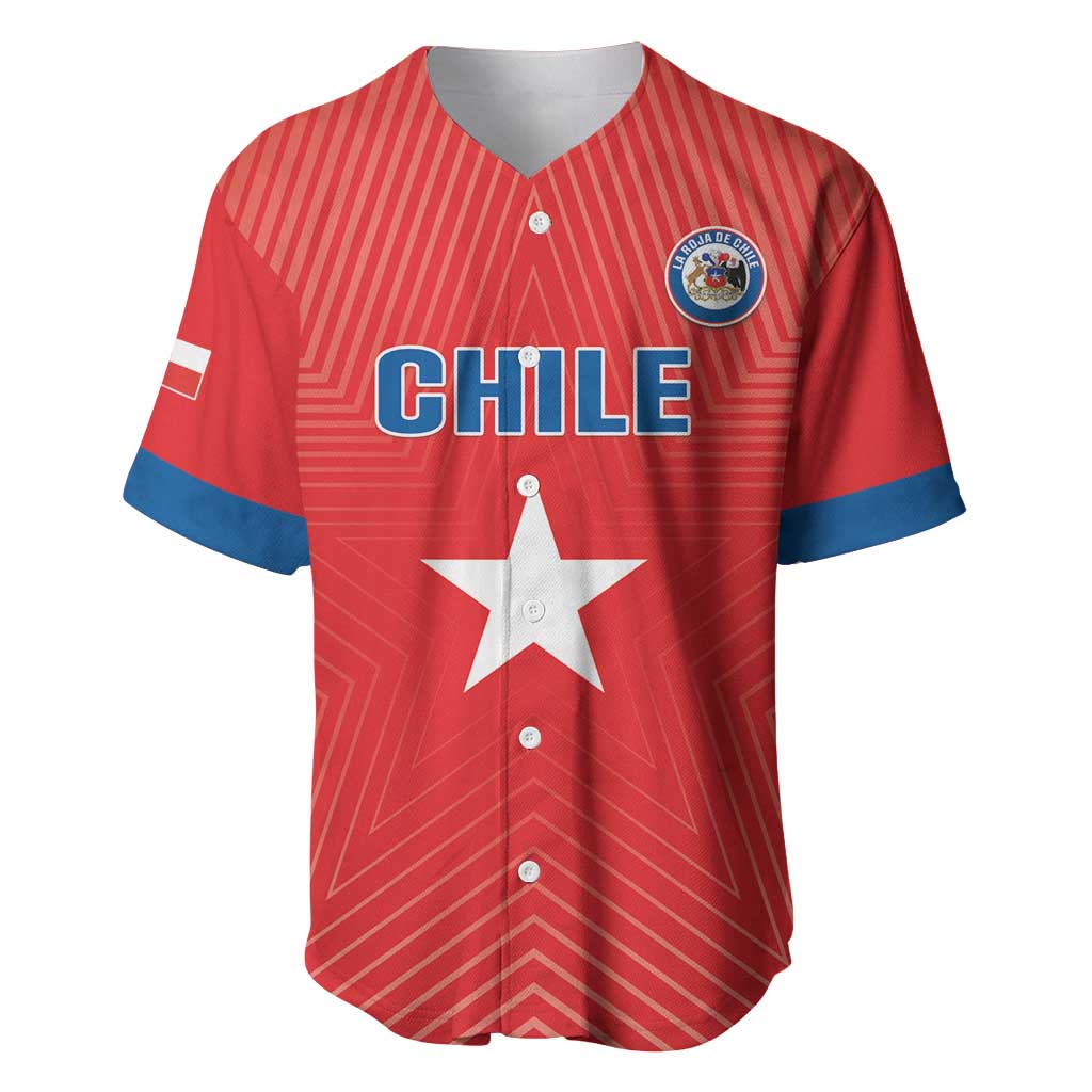 Custom Chile Star Football Baseball Jersey Vamos La Roja