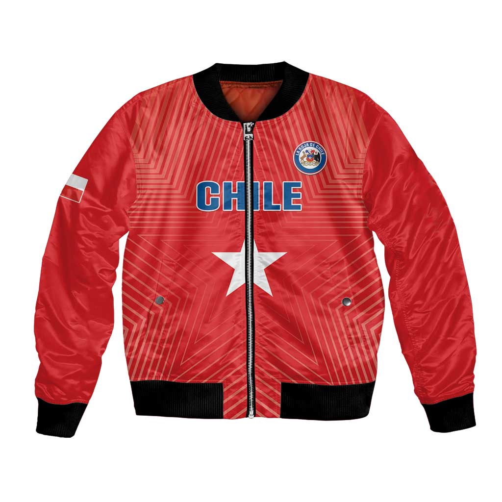 Custom Chile Star Football Bomber Jacket Vamos La Roja