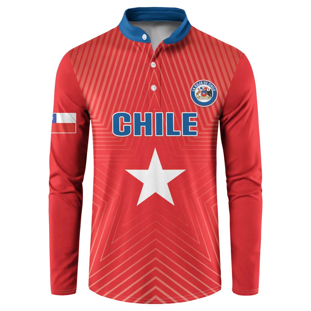 Custom Chile Star Football Button Sweatshirt Vamos La Roja