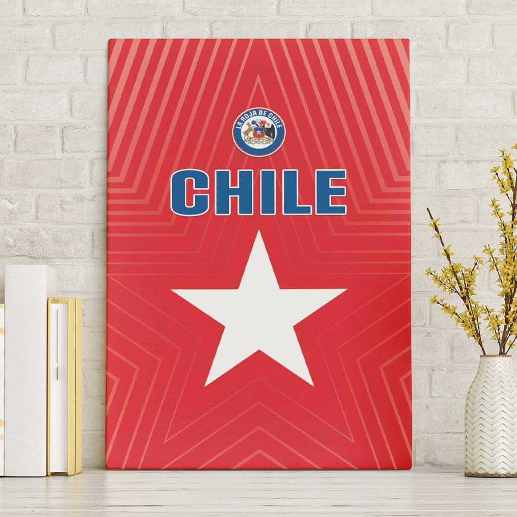 Chile Star Football Canvas Wall Art Vamos La Roja