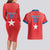 Custom Chile Star Football Couples Matching Long Sleeve Bodycon Dress and Hawaiian Shirt Vamos La Roja