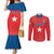 Custom Chile Star Football Couples Matching Mermaid Dress and Long Sleeve Button Shirt Vamos La Roja