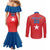 Custom Chile Star Football Couples Matching Mermaid Dress and Long Sleeve Button Shirt Vamos La Roja