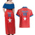 Custom Chile Star Football Couples Matching Off Shoulder Maxi Dress and Hawaiian Shirt Vamos La Roja