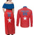 Custom Chile Star Football Couples Matching Off Shoulder Maxi Dress and Long Sleeve Button Shirt Vamos La Roja