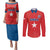 Custom Chile Star Football Couples Matching Puletasi and Long Sleeve Button Shirt Vamos La Roja