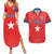 Custom Chile Star Football Couples Matching Summer Maxi Dress and Hawaiian Shirt Vamos La Roja